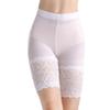 Women's Ice Silk White Safety Short Pants Anti Slip Shorts Under Skirt Thin Lace Underwear Plus Size Non Roll Hem