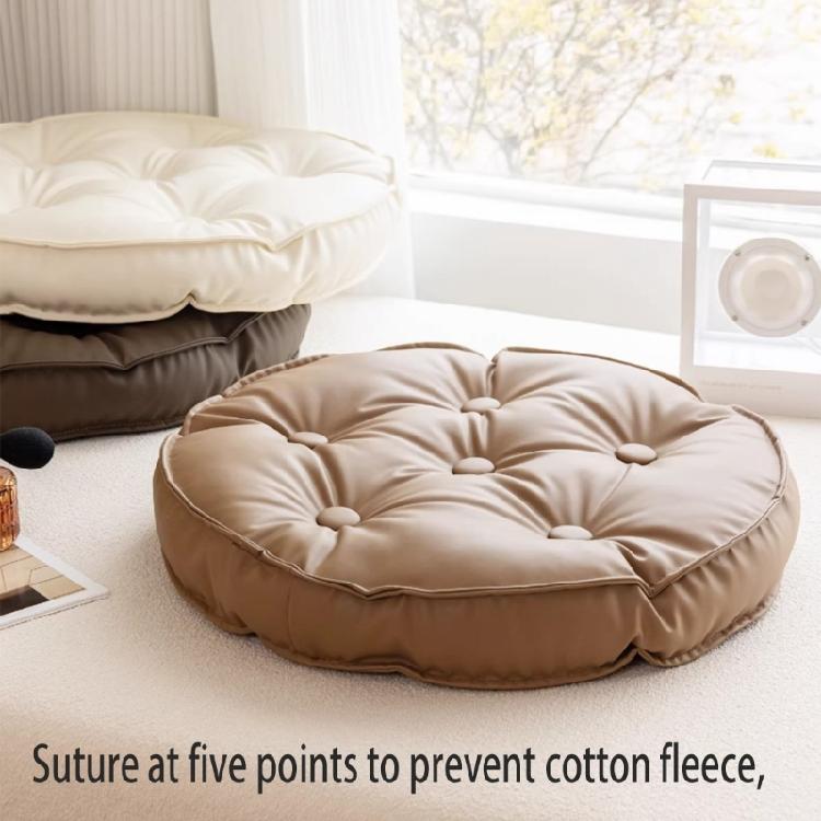 Round Cushion PU Lather Floor Sitting Pillow For Yoga Meditations Relaxation Reading Corner Seat Pad Home Decors Gift