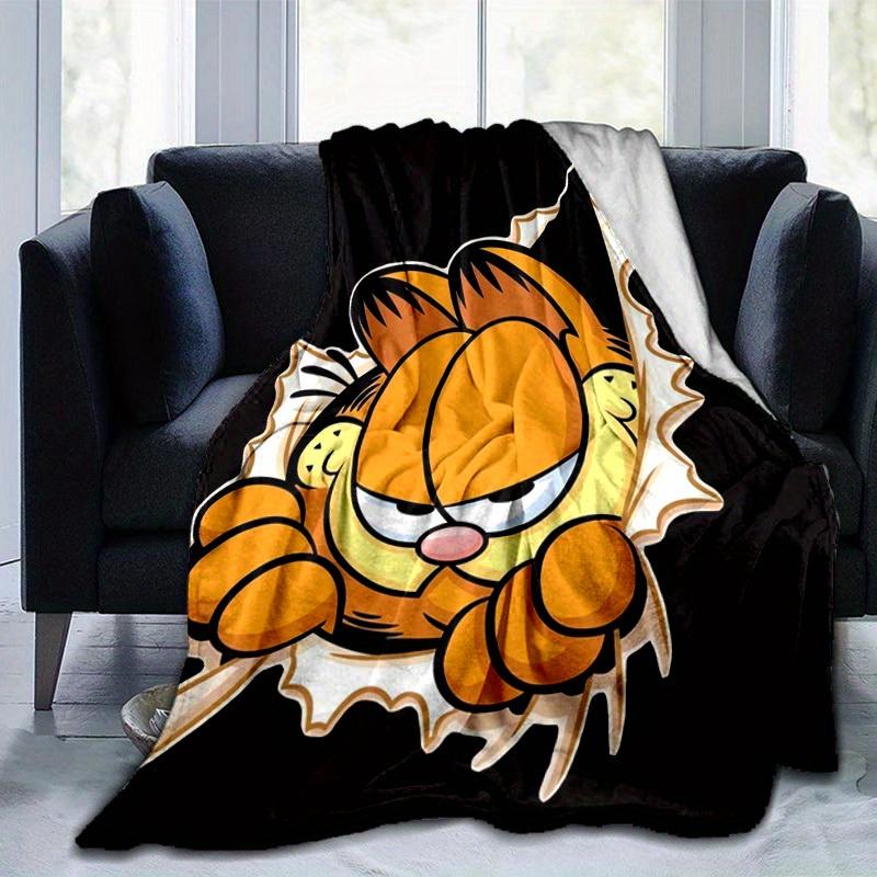 1pc, Garfield Cartoon Character Home Decor Blanket, Perfect for Couch, Bed, Travel, Camping, Car, Beach, Office Nap, Soft Throw Gift IdeaA053