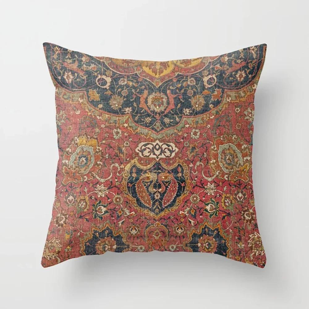 Home Decor Pillowcase Boho Psychedelic Texture Polyester Print  for Bedroom Living Room 45x45cm Funda De Almohada