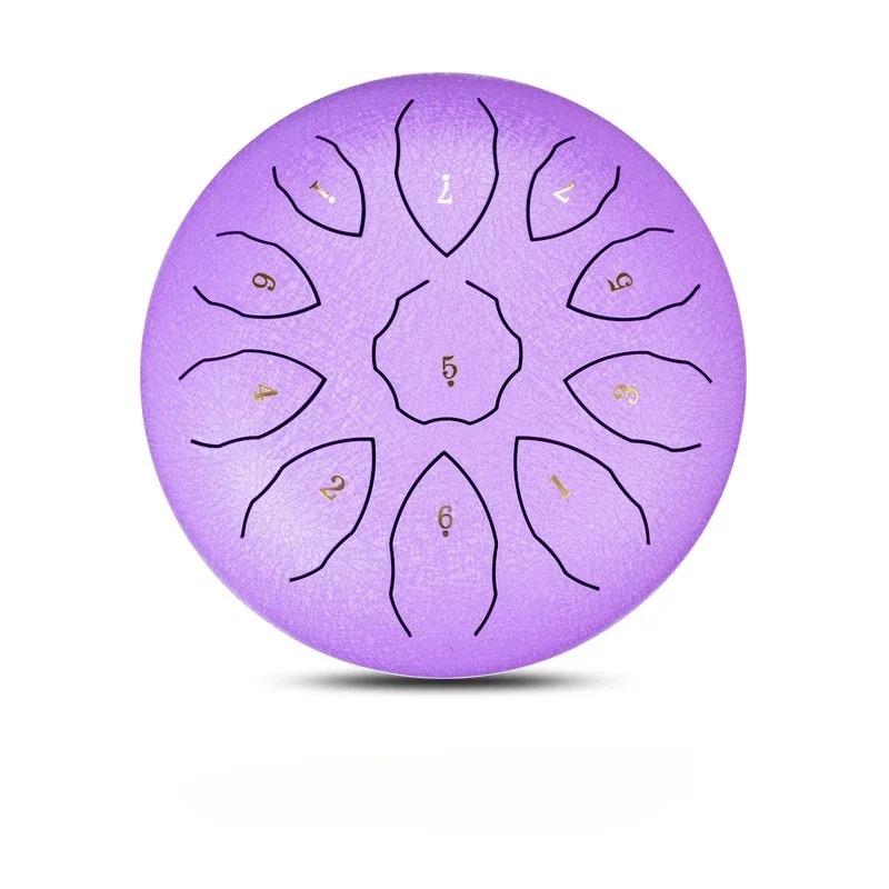 8 Inch 11 Note Steel Drum Professional Percussion Instruments Portable Meditation Sound Therapy Accessories Tongue Drums