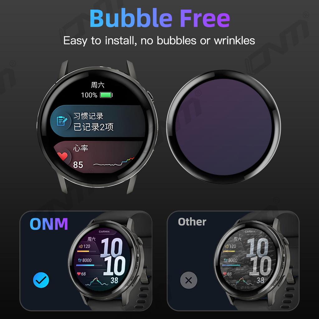 3D Protection Film for Garmin Venu 4 45mm 41mm Screen Protector, Full Coverage Anti-scratch for Venu4 Accessories (Not Glass)