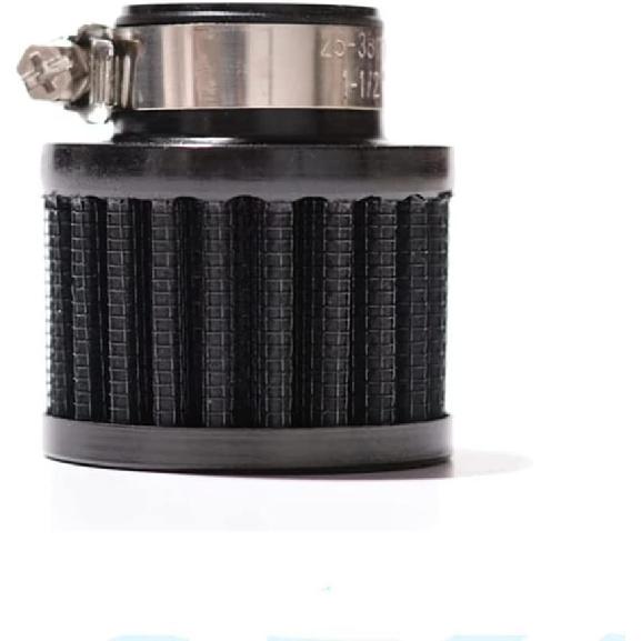 25mm Air Intake Filter 1" Inlet Dia Air Intake Cone Universal Filter Parts with Adjustable Clamp (Black)