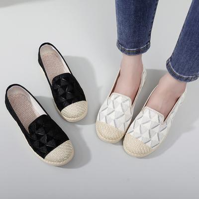 Frühling und Sommer neue Stoffschuhe Damenschuhe Fischer-Schuhe vielseitig lässig mittleren Alters und ältere