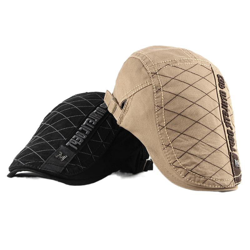 Men Flat Cap Newsboy Hat Beret Cabbie Ivy Cap Patchwork Adjustable Gatsby Newsboy Hat
