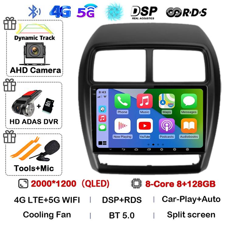 Android 14 Carplay Auto For Mitsubishi ASX 1 2016 2017 2018 2019 2020 2021 2022 Car Radio Multimedia Video Player DSP GPS Stereo
