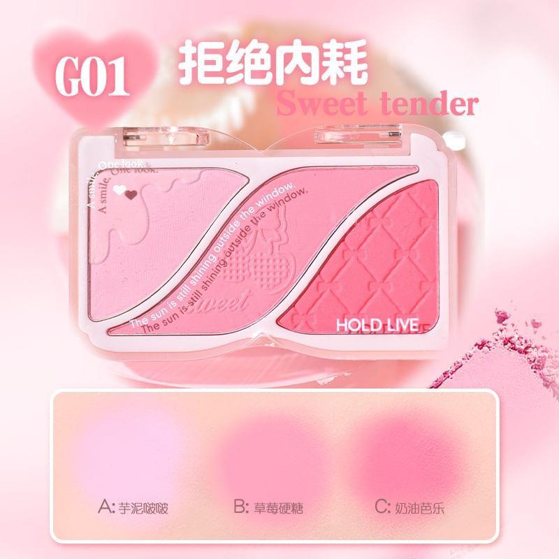 HOLD LIVE - Triple-Color Powder Blusher (1-2)