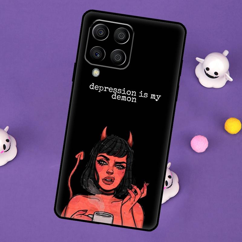 Lovely Bad Devil Girl Cover For Samsung Galaxy M54 M14 M34 M33 M13 M23 M53 M15 M55 M31 M51 M20 M30s M32 M52 Case