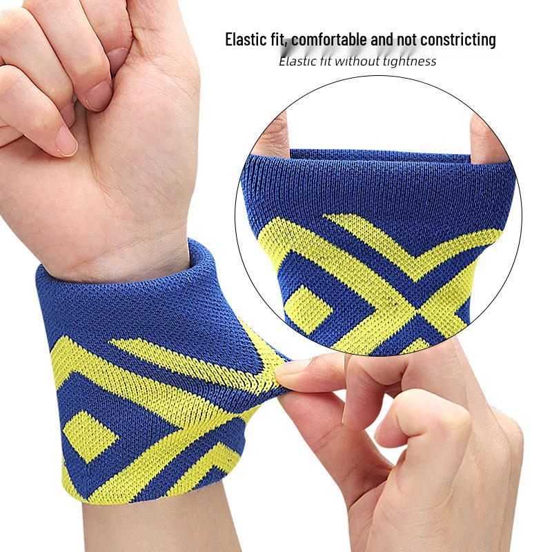 Elastic Compression Wrist Sleeve for Sports - Tennis, Fitness, Running, Basketball, Badminton Training
