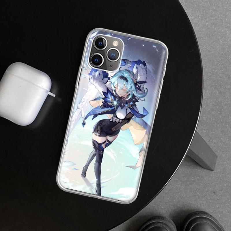 Genshin Impact Eula Phone Case Cover For iPhone 11 12 13 Mini 14 15 Plus 16 Pro Max 17 Air 7 8 + SE Art Customized Fundas 11 12
