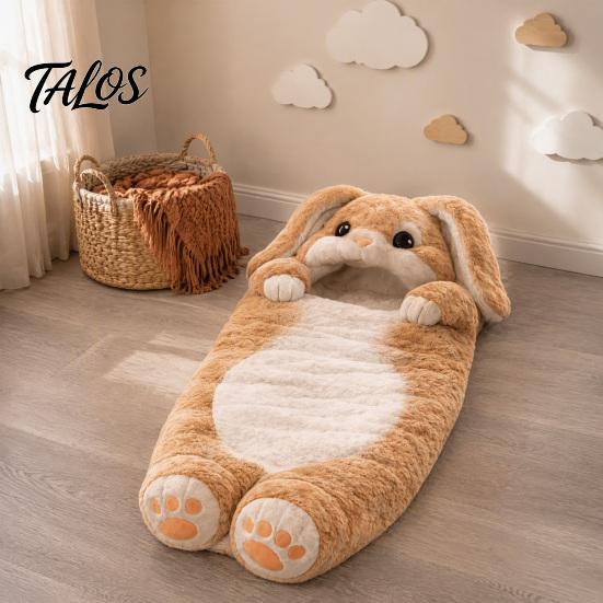 Toddlers Sleep Sack Plush Rabbit Envelope Sleeping Bag for Kids, Winter Bunny Boys Girls Slumber Bag, Fuzzy Durable Nap