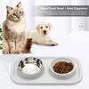 Easy To Clean Silicone Double Dog Bowl Slow Feeding Anti-Choke Food Water Feeder Pet