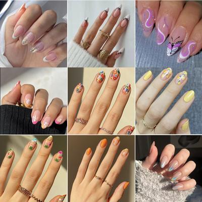 Y5 Wear Nail Simple Wind Wear Nail Postupná změna Line Art Nail Art Hotové Nehty s falešným nehtem