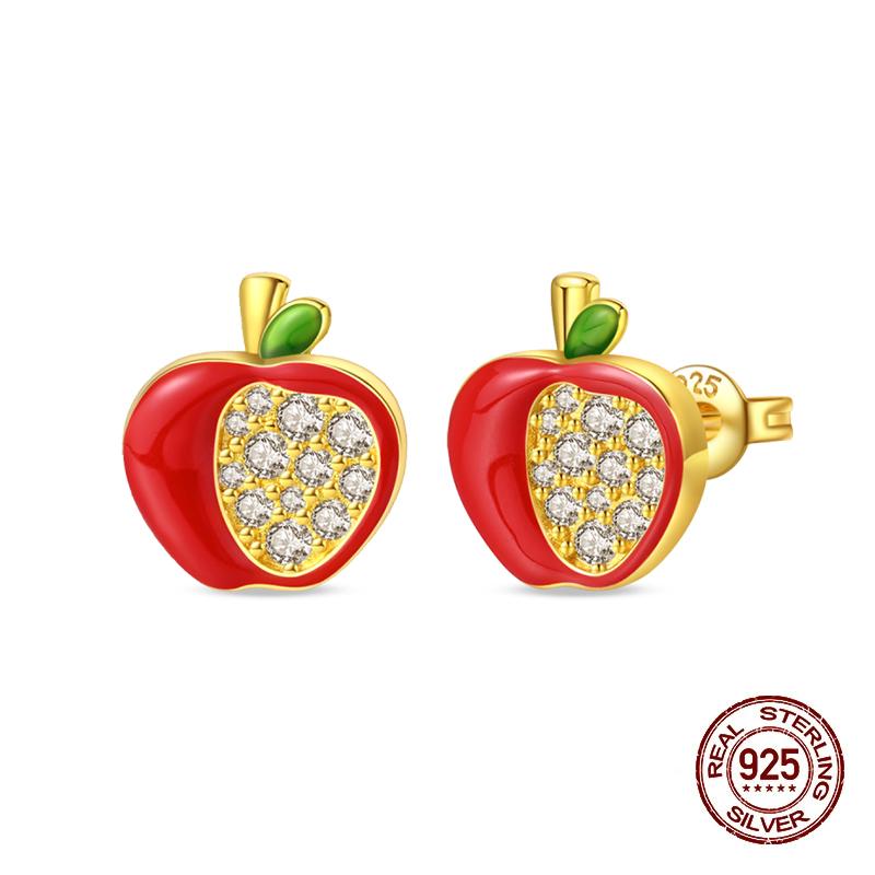 

Christmas Series New Womens Earrings Copper Christmas Bell Flower Apple Earrings For Daily Wear Jewellery Gift