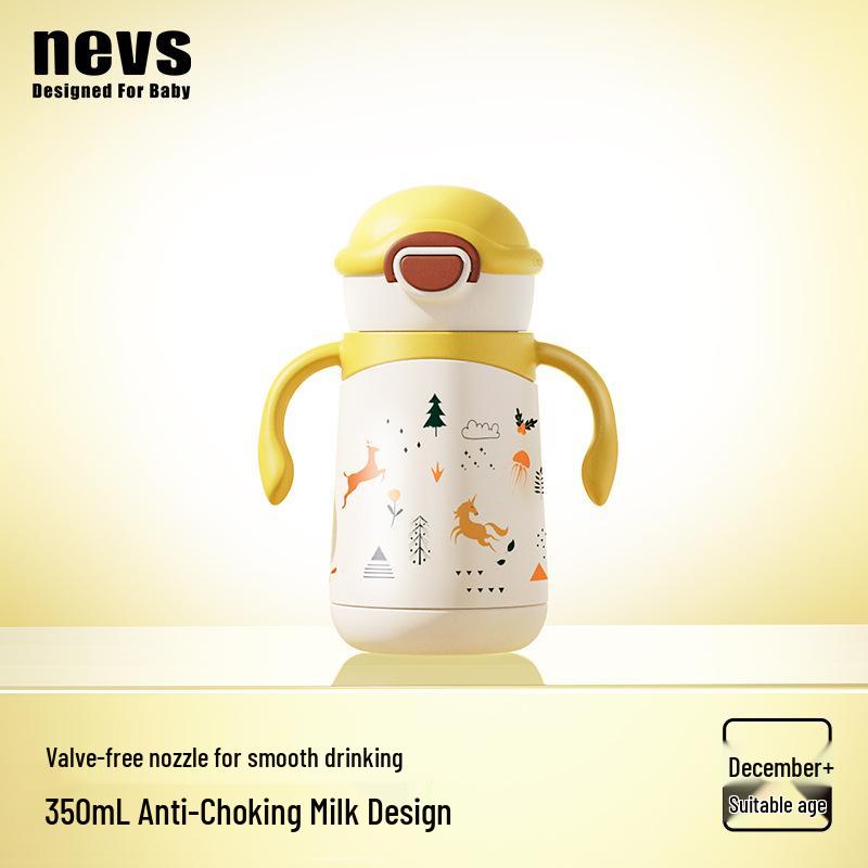 NEVS/Nivison 350ML Sippy Cup for Infants & Toddlers: 316 Stainless Steel Insulated Cup for Milk 350ML