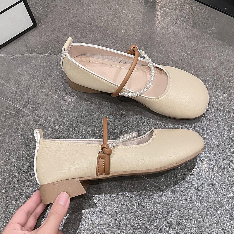 Soft Sole Round Head Flat Heel Mary Jane Single Shoes New Spring and Summer Elegant with Skirt Fashion