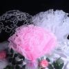 28cm Wide Pleated Gauze Pearl Mesh Fresh Flower Wrapping Paper for Festive Bouquet and Floristry.
