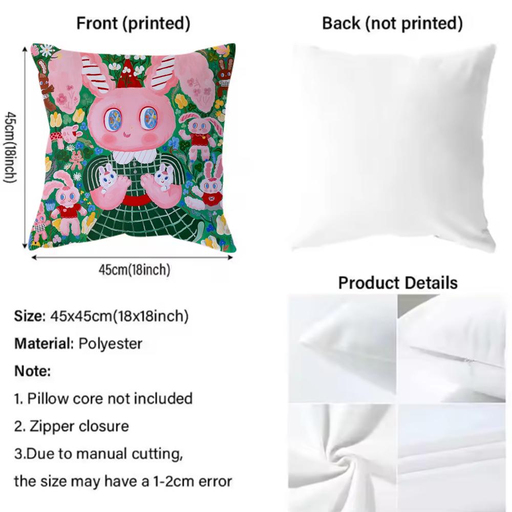 Niedlicher K-Kima Kissenbezug Bequemer Wendekissenbezug Ideal für Auto Sofa Schlafzimmer & mehr