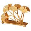 Multi Space Iron Leaf Paper Towel Holder for Home Kitchen Office and Hotel Front Desk with For Stylish Green Gold Sliver Finish