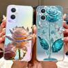 For OPPO Reno7 Z 5G / Reno8 Z  5G Elegant Floral Butterfly Phone Case For Oppo Reno 7Z 8Z 5G Soft Silicone TPU Cases