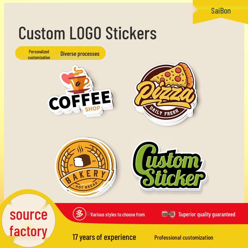 Custom Transparent Cartoon Crystal Stickers with Gold or Silver Foil Hot Stamping, Small Order Available