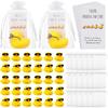 Jenaai 60 Sets Thank You Gift You're Ducking Awesome Cards Inspirational Mini Rubber Ducks with Glasses Bulk Employee Appreciation Gift for Cruises