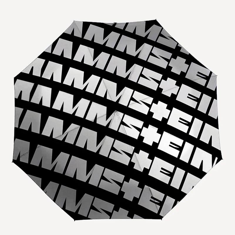 Rammstein, Music Automatic Opening and Closing, 8 rib Structure Portable Umbrella, Suitable for Men and Women in All Seasons Perfect Gift f