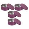 4Pcs Premium Tinplate Tin Box for Cookie Storage Large Round Metal Container with Tight Seal Lid Candy Jar Organizational Home