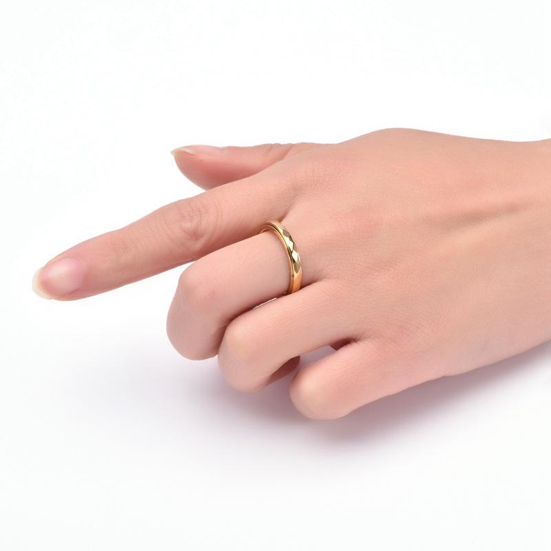 Trendy Rotating Geometric Ring 18K Gold  Slim Stackable Band Unique Minimalist Jewelry for Women Anniversary Gift 2025