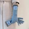Winter Contains Wool Playful Touchscreen Design Gift Thickened Warmth Colorblock Comfortable Long Gloves Versatile Multi-Color