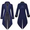 Punk Herren Mantel Lange Jacke Schwarz Gothic Steampunk Kapuzengraben Halloween Umhang