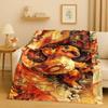 3D  Charizard Pokemon Cartoon Christmas Gift Flannel Blanket,Ultra Soft Plush Throw for Home Bedroom Bed Sofa Cover Kids