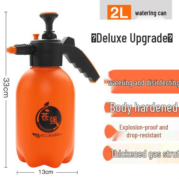 3L High-Capacity Watering Can with Manual Pump Sprayer for Home Use