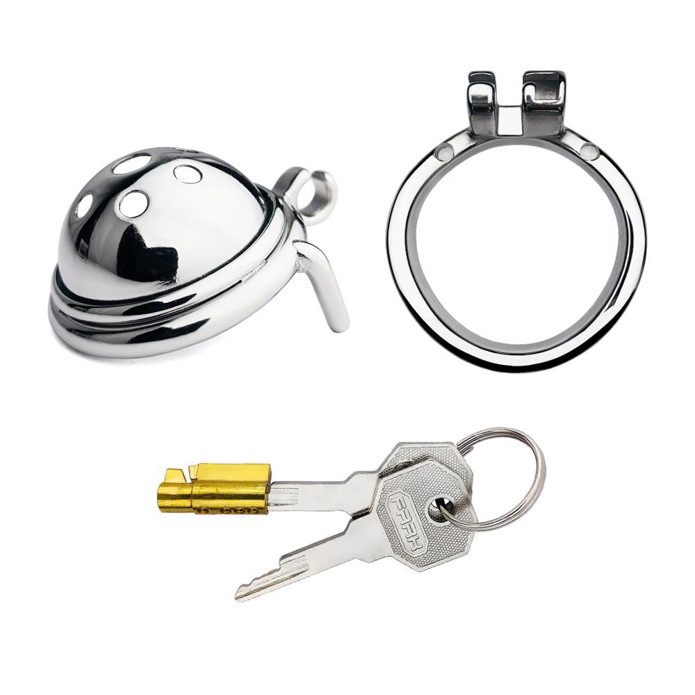 FRRK Hemisphere Chastity Cage Cock Sleeve Avoid Erection Penis Rings Sex Games Erotic Toys Goods for Adults