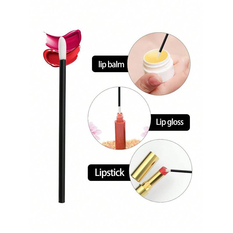 50 Stück Einweg-Lipgloss-Applikatoren, Professionelle Make-up-Werkzeuge für Wimpern und Lippen, Augenbrauenbürste, Lipgloss-Applikator für Beauty-Werkzeug