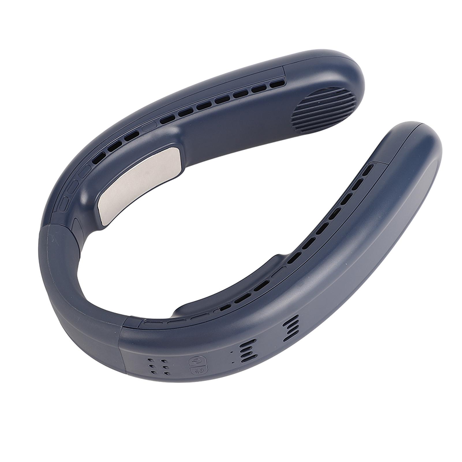 Hanging Neck Fans Portable Semiconductor Dual Cooling 3 Wind Speed     USB Charging Neck Cooling Fan