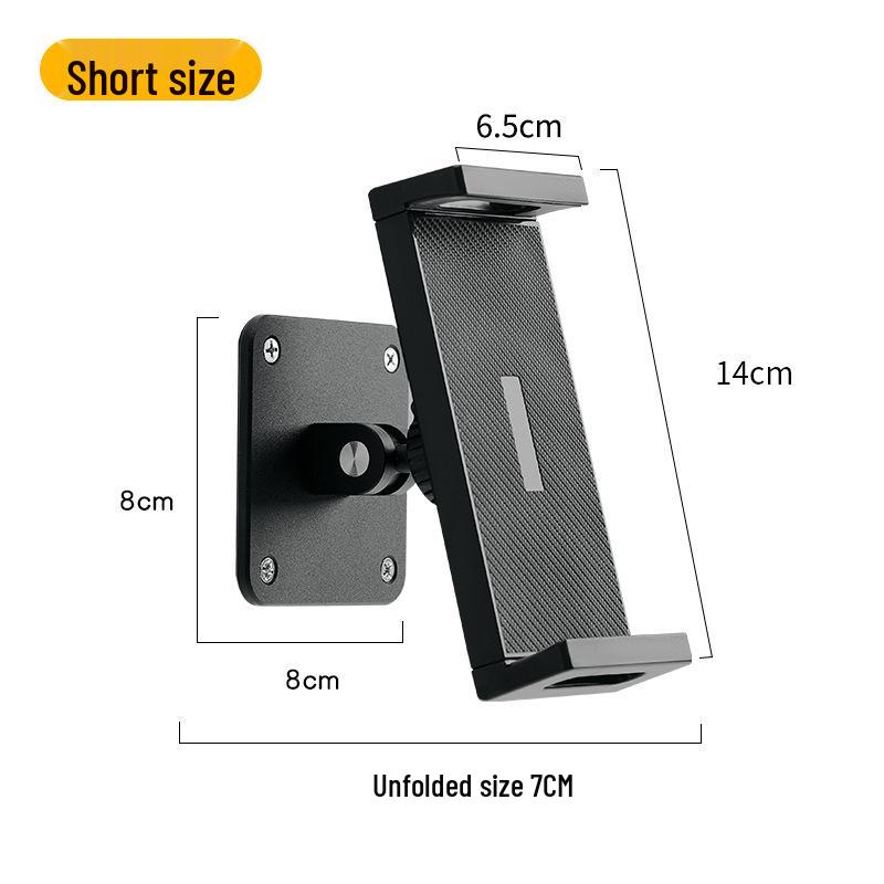 Dual-Use Aluminum Phone & Tablet Wall Mount Holder - Foldable, Rotating Bracket