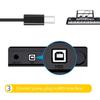 USB B Female Series Converters Adapters for Electronic Keyboards, Piano, Drum, Printers,Scanner Support Data Transmission