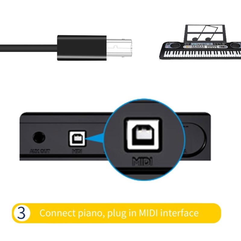 USB B Female Series Converters Adapters for Electronic Keyboards, Piano, Drum, Printers,Scanner Support Data Transmission