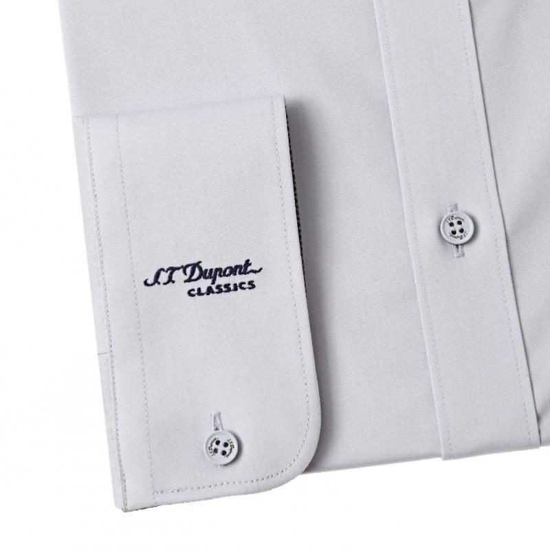 S.T. Dupont Long Sleeve Slim Fit Stretch Gray Shirt Se5fm22ls922sgy
