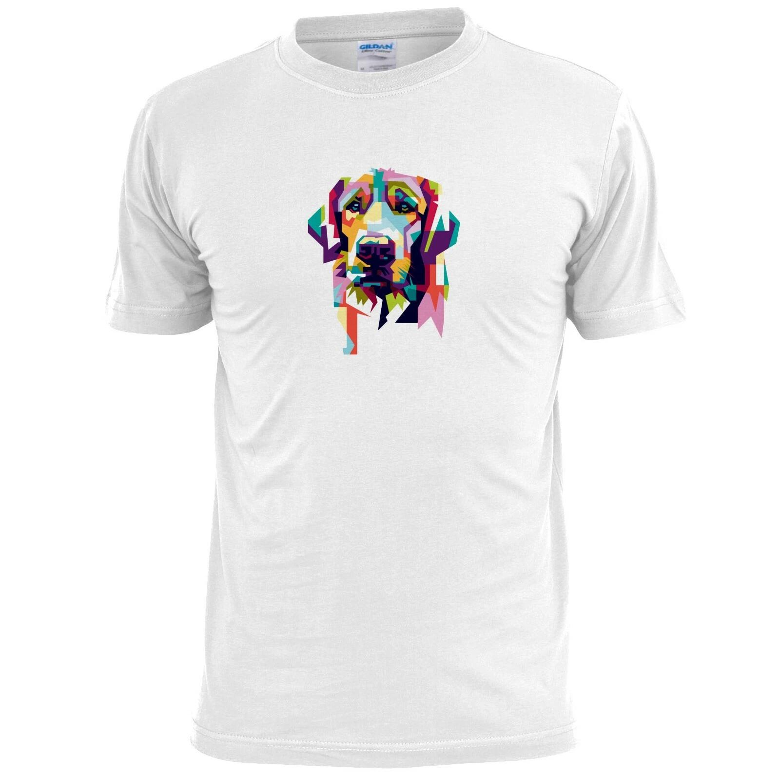 Mens Colouful Labrador Dog Head T shirt Mans Best Friend Pet Pooch Hound 3XL