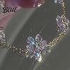 Women Bracelet Bracelet Flower Design with Claw-Setting Cubic Zirconia Inlaid