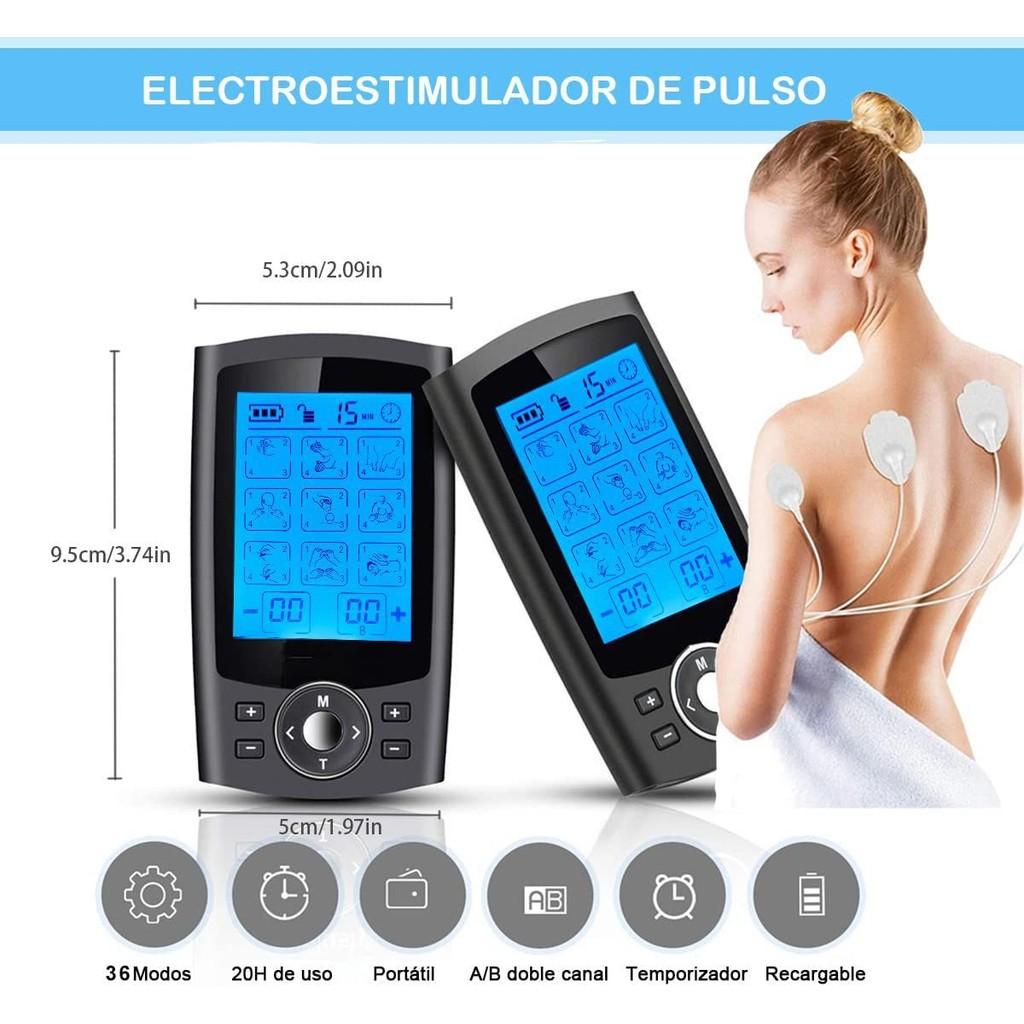36 Modes Electronic Physiotherapy Equipment USB Charging Dual Channel EMS Pulse Stimulator Portable Meridian Massager