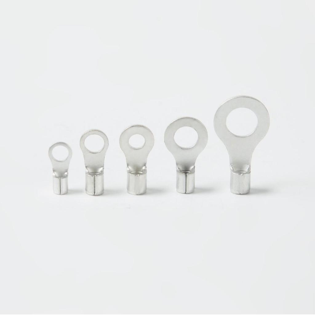 Jialong RNB Series Round Bare Terminal Copper Lugs - Purple Copper Matte Tin O-Type Cold-Pressed Connector