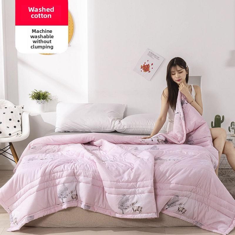 Stylish Blanket Summer Polyester Fiber Fill Water Wash Cotton For Indoor Use