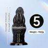 Black PVC Extra Long Anal Plug Dildo Sex Toy Masturbator for Men and Women Strap On Penis Realistic Dick