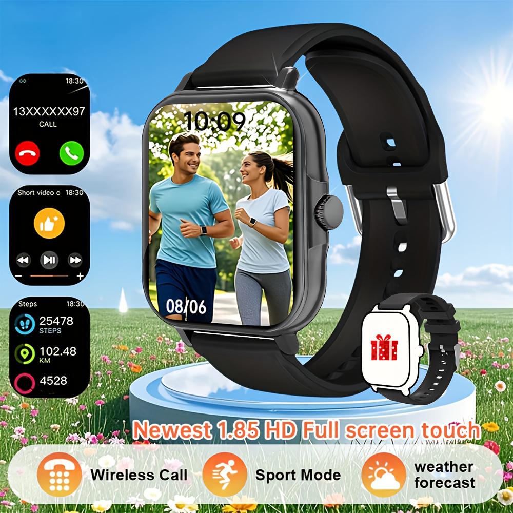 

New Fashion Smart Watch 1.85 Inch Display Bluetooth Calling Music Playback Fitness Timer Sports Smartwatch For Men чёрный