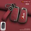Zinc Alloy Leather Car Remote Key Cover Case for  A4 b6 b7 b8 b9 Protection Shell Fob Keychain Keyless Interior Accessories