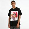 Funny Anime Three-Person Interaction Print Top Trendy Unisex T-Shirt With Jealous Scene Pure Cotton T-shirt