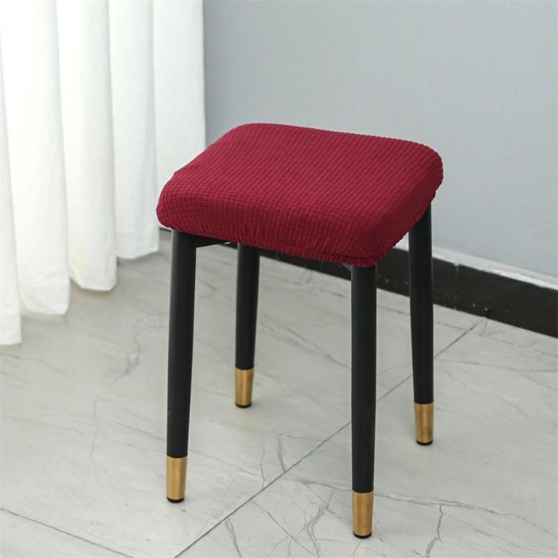 Plaid Square Seat Cover Thickened Chair Cover Small Stool Cover  Household